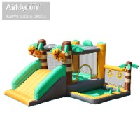 מתקן קפיצה מתנפח עם מגלשה ג'ונגל D82081 מבית Doctor Dolphin