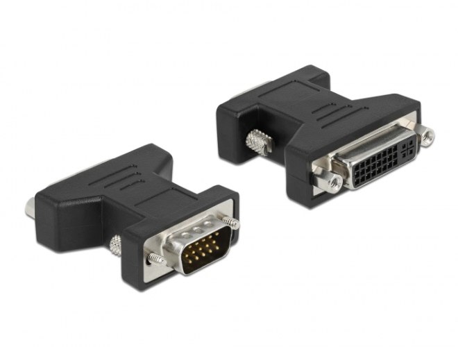 מתאם פסיבי Delock Passive Adapter DVI 24+5 Female To VGA 15 Pin male