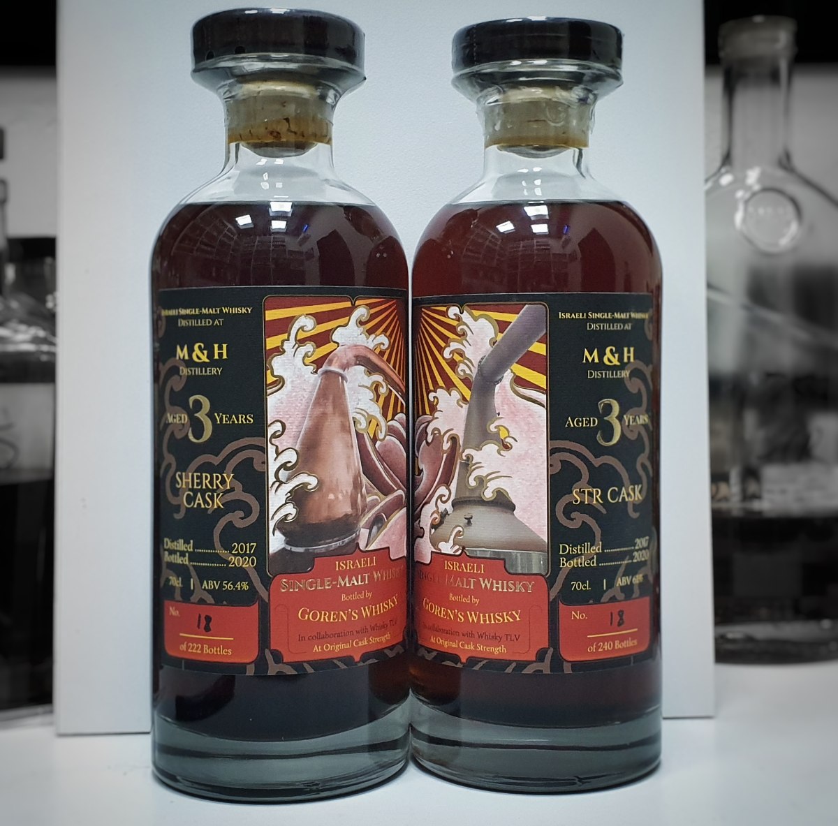 Goren's Whisky Milk & honey 3 y.o. Duo (2X700ml.) - Sherry & STR single casks