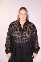 חולצת ויויאן שחורה חיתוכי לייזר