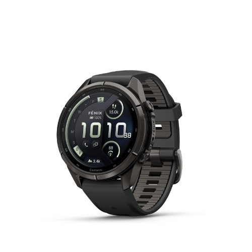שעון חכם גרמין פניקס 9 Garmin Fenix 9 Pro inReach 43mm Carbon Gray DLC Titanium – Black/Pebble Gray
