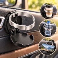 מעמד כוסות מתקפל ואוניברסלי לרכב דגם GripDrive