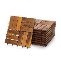 מארז 9 יח' אריחי דק 30*30 ס"מ 12 משולבים עץ Acacia חום בהיר