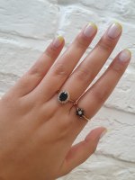 טבעת בסגנון פרח רובי ויהלומים 0.50 קראט עשויה בזהב 14 קראט