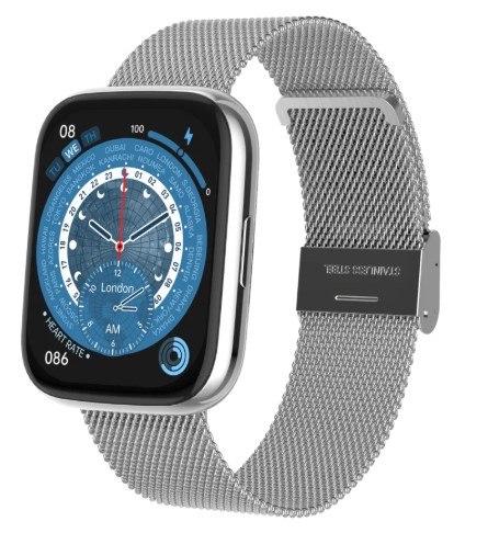 שעון חכם FitPro S4 בצבע כסף לניטור כושר ובריאות