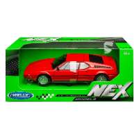 דגם מכונית במוו אמ 1 אדומה - WELLY BMW M1 1:24