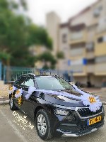 קישוט רכב צורת חץ 6 פונפון