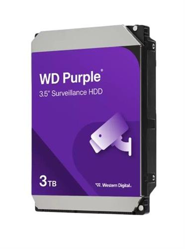 דיסק קשיח פנימי לנייח WD 3TB Purple 5400rpm 128MB 3.5