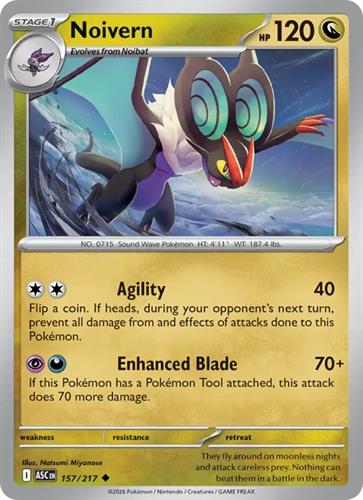 קלף בודד single פוקימון - noivern - Ascended Heroes - 157/217