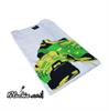 חולצה לבנה - White shrit - חולצה לקיץ כחול נייבי הדפס גראפי "דריכה"👣