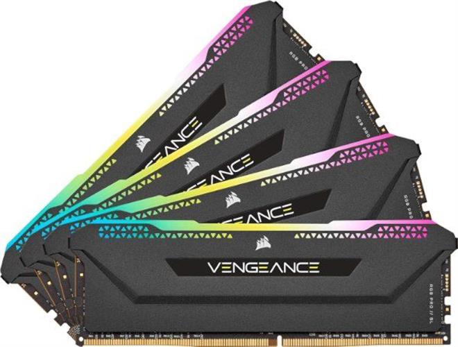 זכרון קיט לנייח CORSAIR 32GB 4X8 DDR4 3200MHz CL16 RGB PRO Black