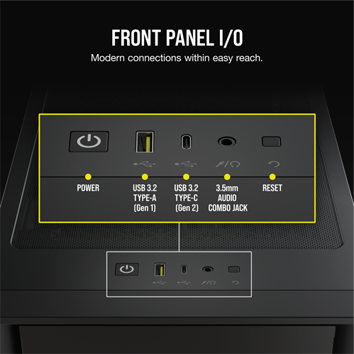 מארז מחשב Corsair 4000D RGB Airflow