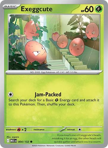 קלף בודד single פוקימון - exeggcute - Mega Evolution - 004/132