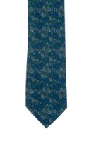 עניבה דגם פלחים ירוק כהה כחול