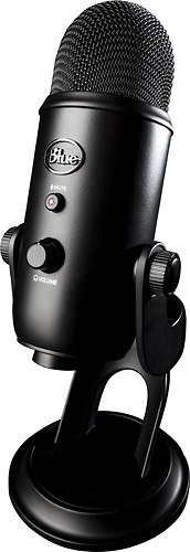 מיקרופון למחשב ברמת שידור מקצועית בחיבור BLUE YETI BLACKOUT - USB - צבע שחור