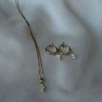שרשרת אפרת|משובץ זרקונים | ציפוי זהב