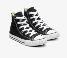 CONVERSE סניקרס קנבס גבוהות שחור Chuck Taylor High / ילדים