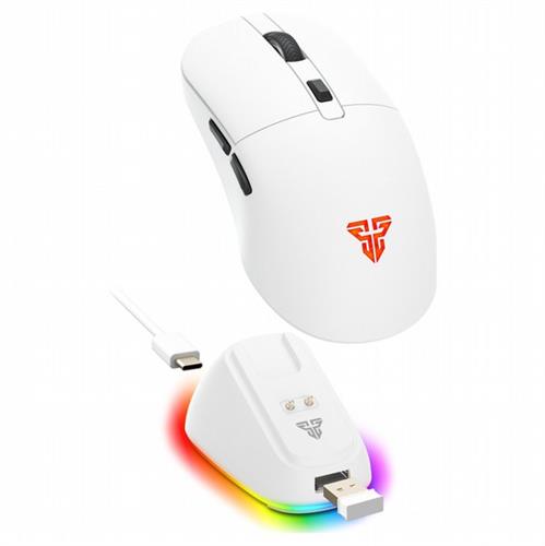עכבר גיימינג אלחוטי Fantech Kanata WG9RD כולל תחנת טעינה RGB לבן