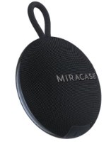 רמקול נייד Miracase MBTS806 – פריט בודד רמקול שחור עגול עם לולאת נשיאה ולוגו Miracase Type-C