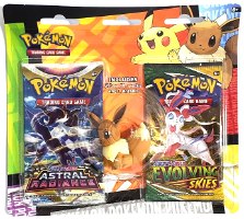 קלפי פוקימון בליסטר 2 בוסטרים ומחק Pokémon TCG: 2 Booster Packs & Eevee Eraser