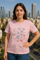 חולצת שרון ורודה