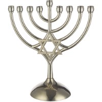 חנוכייה מתכת עם מגן דוד
