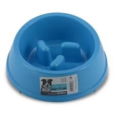 קערת האכלה איטית לכלב בינוני M-PETS בצבע כחול 900 מל