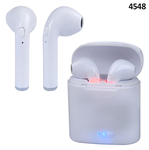 זוג אוזניות מיני משודרגות   BLUE TOOTH  EarBuds  i12-mini איכותיות עם בית טעינה דגם 4548