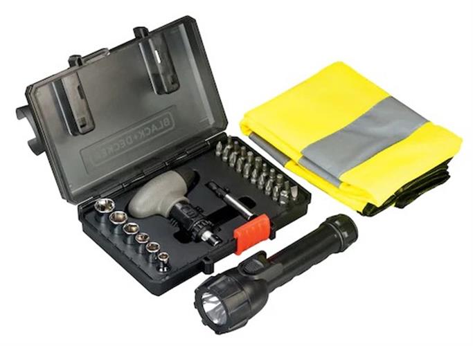 מארז מקרה חרום מברגה ופנס בלאק אנד דקר Black+Decker A7224-XJ