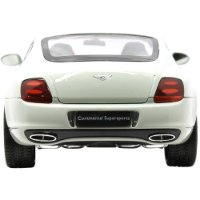 דגם מכונית בנטלי קונטיננטל לבנה 1:24 Bentley Continental Supersports מבית Welly
