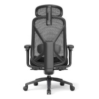 כיסא מנהלים Keisar Guardian – כיסא משרדי שחור עם גב רשת נראה מאחור על רקע לבן