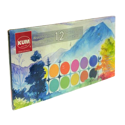 סט 12 צבעי מים KUM