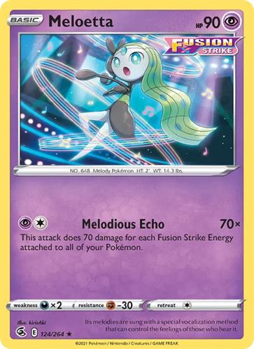 קלף בודד single פוקימון - meloetta - Fusion Strike - 124/264