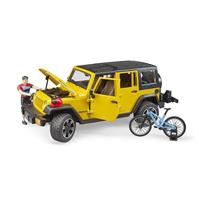 ג'יפ רוביקון עם מנשא ורוכב אופניים – 02543 Bruder Jeep