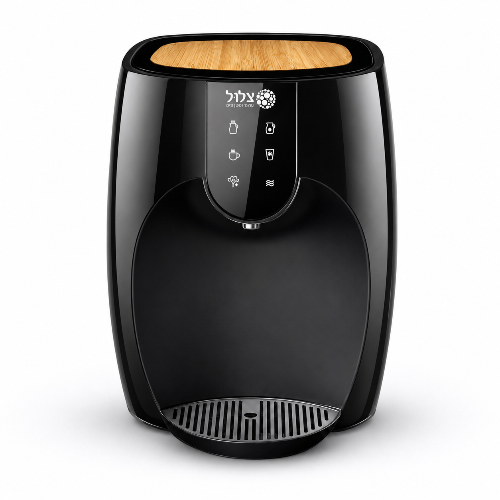 בר מים מתקדם של חברת צלול ONE Touch We - גוף חימום 800W עם מסך מגע - וואן טאץ' ווי בצבע שחור מבריק