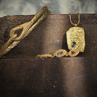 Sapphire Teardrop Pendant Necklace
