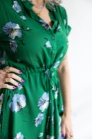 שמלת ויסקוזה אנדראה קצרה-ירוק הוואי