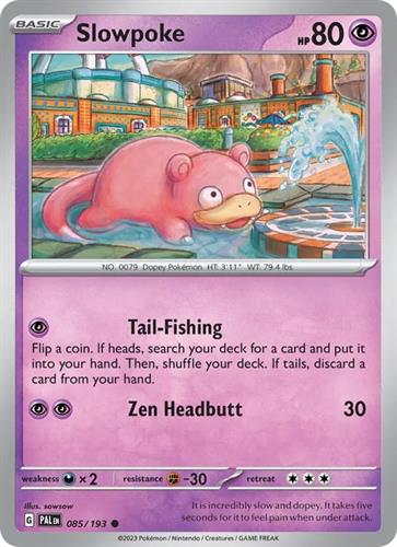 קלף בודד single פוקימון - slowpoke - Paldea Evolved - 085/193