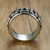 טבעת פלדת אל-חלד מסתובבת לגברים / נשים