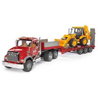 משאית MACK גוררת טרקטור - Bruder JCB 4CX 02813
