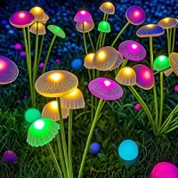 מנורת-גינה-מעוצבת-בצורת-פטרייה-עם-תאורת-LED-סולארית-פנימית-2