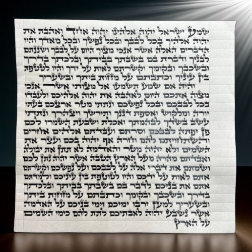 קלף מזוזה מהודר - 20 ס"מ, ספרדי