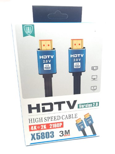 כבל 3 מטר HDMI מוזהב תומך 4K