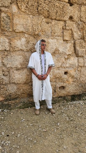 White Waffle Kimono | קימונו וופל אוברסייז עם קפוצ'ון