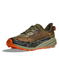 HOKA SPEEDGOAT 6 WIDE - נעלי ספורט רחבות גברים ספידגוט 6 רחבות בצבע זית/כתום | HOKA גברים