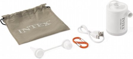 משאבת ניפוח מיני נטענת INTEX QuickFill עם USB ותאורת LED | מק״ט ‎66647‎ | קפיץ קפוץ