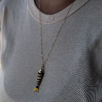 שרשרת דג | ציפוי זהב 2 מיקרון | דג שחור