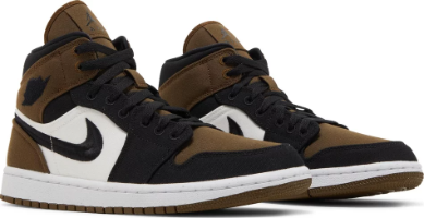 Wmns Air Jordan 1 Mid SE Olive Toe