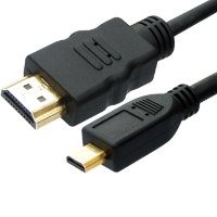 כבל מסך מסוכך Micro HDMI זכר לחיבור HDMI זכר באורך 2 מטר