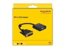 כבל מתאם אקטיבי Delock Adapter DVI 24+5 Male to VGA Female